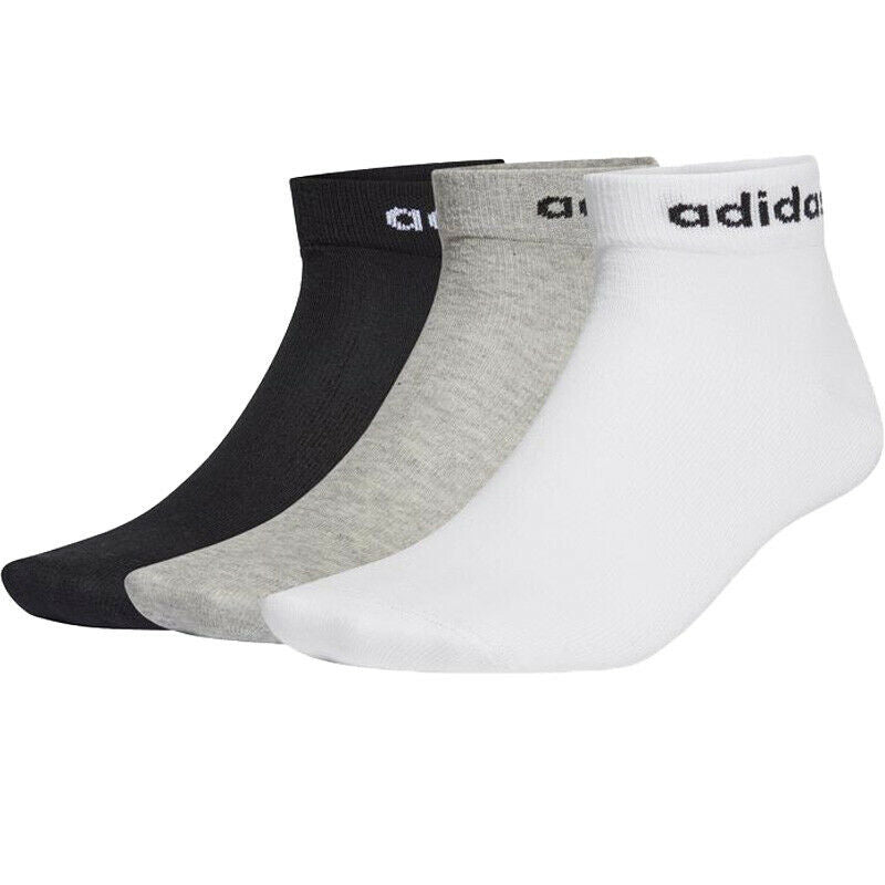 Adidas Men's Women's 3 Pairs Low Ankle No Show Non Slip Sports Socks - Valley Sports UK