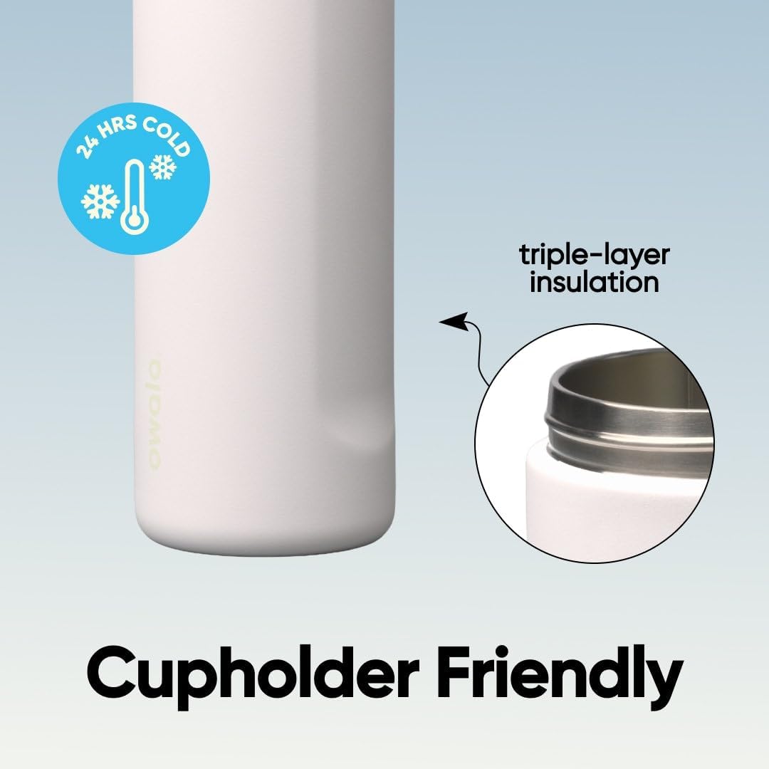 Owala FreeSip Insulated Stainless Steel Water Bottle, 710ml, Foggy Tide