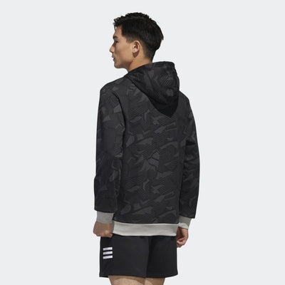 ADIDAS ESSENTIALS ALLOVER PRINT HOODIE - Valley Sports UK