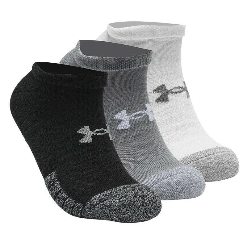 Under Armour HeatGear 3 Pairs No Show Socks - Valley Sports UK