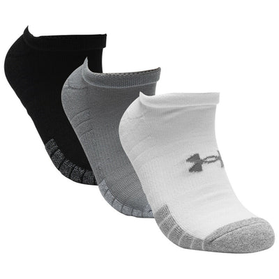 Under Armour HeatGear 3 Pairs No Show Socks - Valley Sports UK