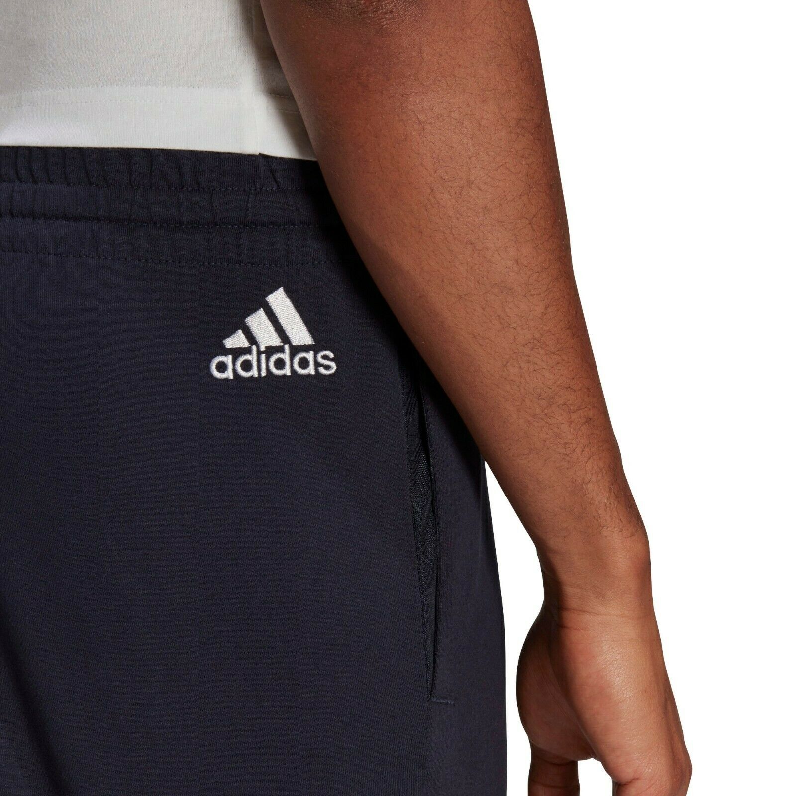 Adidas Men's Aeroready Essentials Linear Logo Cotton Shorts Running Casual Football Shorts - Valley Sports UK