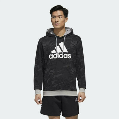 ADIDAS ESSENTIALS ALLOVER PRINT HOODIE - Valley Sports UK