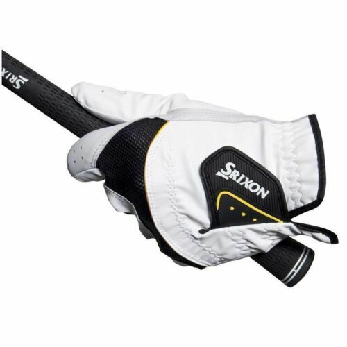 Srixon Men's Left Hand Golf Gloves Hi-Brid Left Handed Golf Glove White Black - Valley Sports UK