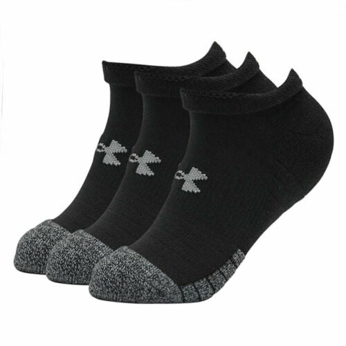 Under Armour HeatGear 3 Pairs No Show Socks - Valley Sports UK